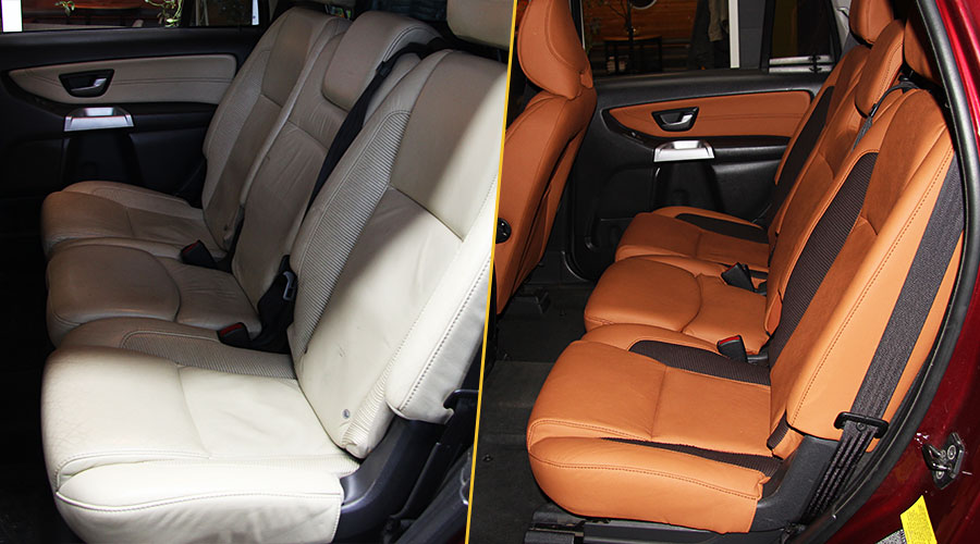 Перетяжка сидений и дверей кожей Volvo XC 90