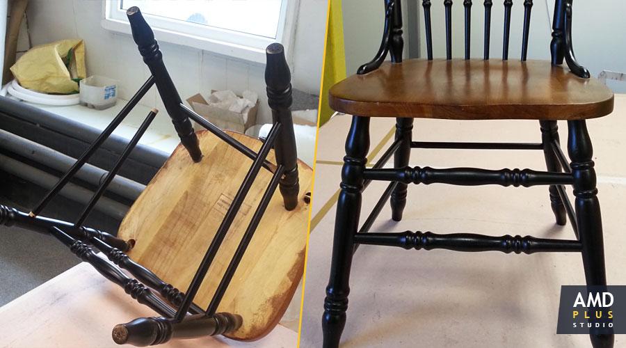 Фото стула до и после ремонта