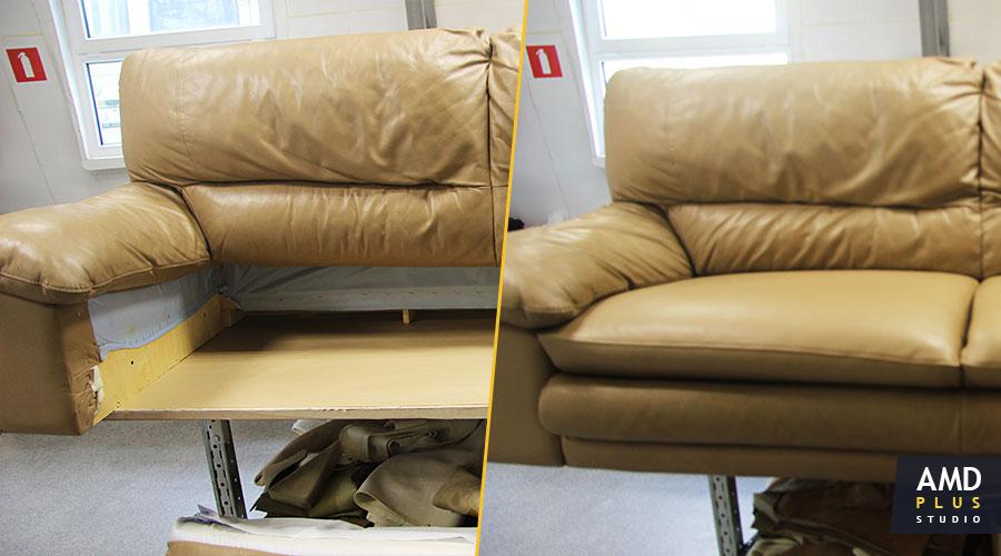Фото дивана до и после